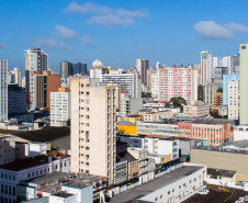 Vista aérea de diversos prédios