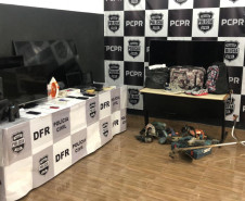 Objetos apreendidos na ação