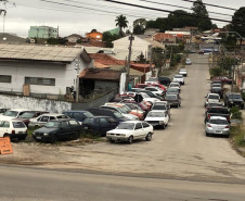 Véiculos na delegacia da PCPR