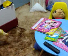 Espaço com brinquedoteca