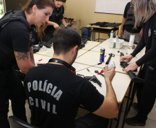 Policiais civis em curso em Cascavel