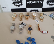 PCPR prende suspeito de furto de relógios avaliados em R$ 11 mil em Arapoti