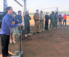 PCPR inaugura base aérea no oeste do Paraná