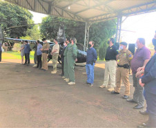 PCPR inaugura base aérea no oeste do Paraná