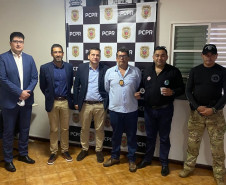 PCPR recebe visita da polícia da Espanha e do Paraguai em Foz do Iguaçu