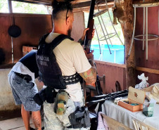 PCPR apreende armas e munições em Guaratuba