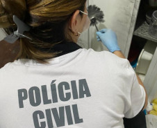 PCPR realiza perícia papiloscópica em local de crime em Matinhos