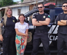 PCPR participa de aniversário de menina em Guarapuava 