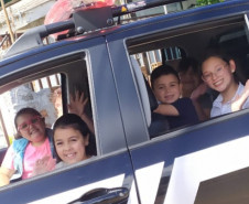 PCPR participa de aniversário de menina em Guarapuava 
