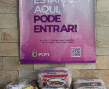 PCPR recebe doações de cestas básicas do Sinduscon para serem doadas para mulheres vítimas de violência doméstica 