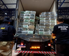 PCPR e PRF apreendem mais de 1,9 toneladas de maconha em Cascavel 