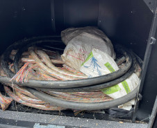 PCPR apreende mais de 200 quilos de fios telefônicos em Curitiba 