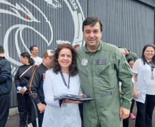    PCPR recebe visita de alunos com deficiência no Grupamento de Operações Aéreas 