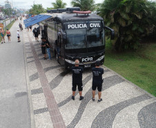 PCPR reforça atuação de polícia judiciária com Delegacia Móvel em shows no Verão Maior Paraná
