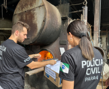 PCPR realiza segunda incineração de drogas apreendidas no Litoral durante o Verão Maior Paraná