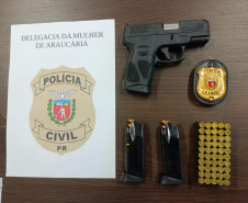 PCPR apreende munições e uma arma de fogo em Araucária