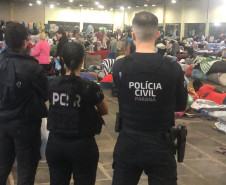 Com 104 agentes e muita tecnologia, forças de segurança do PR seguem apoiando o RS