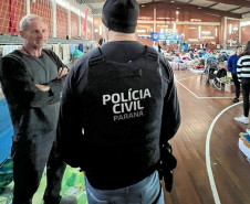 Com 104 agentes e muita tecnologia, forças de segurança do PR seguem apoiando o RS
