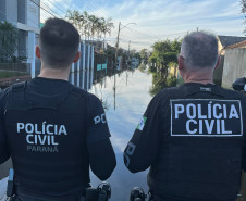 Com 104 agentes e muita tecnologia, forças de segurança do PR seguem apoiando o RS