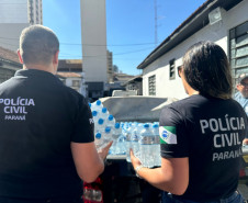 Unidades da PCPR recebem arrecadação de doações para vítimas do Rio Grande do Sul  