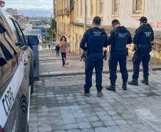 Com 104 agentes e muita tecnologia, forças de segurança do PR seguem apoiando o RS