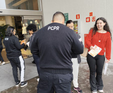 PCPR leva orientações sobre segurança no Maio Amarelo e Maio Laranja para mais de 1,5 mil pessoas em Curitiba 