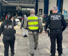 Com 104 agentes e muita tecnologia, forças de segurança do PR seguem apoiando o RS
