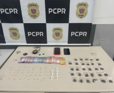 PCPR prende quatro suspeitos de envolvimento com o tráfico de drogas em Colombo