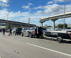Com 104 agentes e muita tecnologia, forças de segurança do PR seguem apoiando o RS