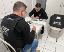 PCPR apreende documentos e computadores em operação contra suspeitos de fraude à licitação