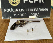 PCPR apreende revólver e munições em Francisco Alves