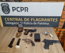 PCPR e PMPR prendem três pessoas e apreendem nove armas de fogo no Oeste do Estado