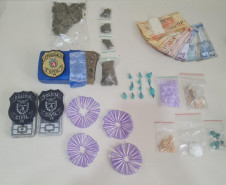 PCPR prende duas pessoas por tráfico de drogas e apreende entorpecentes e arma de fogo em Colombo