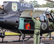 PCPR comemora oito anos do Grupamento de Operações Aéreas