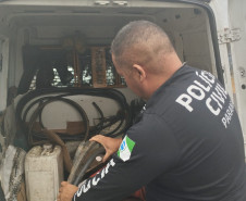 PCPR prende homem em flagrante por furto de fios de cobre em Curitiba