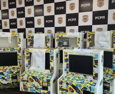 PCPR apreende seis máquinas caça-níqueis durante operação deflagrada em Fazenda Rio Grande