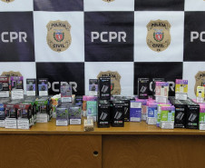 PCPR prende mulher em flagrante e apreende 232 cigarros eletrônicos em Campo Largo