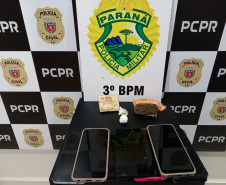 PCPR e PMPR prendem casal por tráfico de drogas e associação para o tráfico em Saudade do Iguaçu