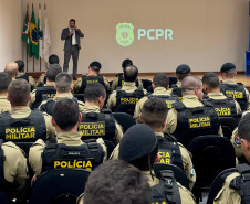 PCPR ministra palestra sobre crimes de trânsito para PMPR em Curitiba