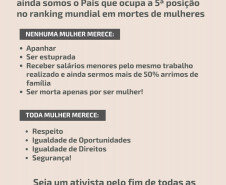 PCPR participa de campanha global pelo fim da violência contra a mulher 
