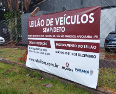 PCPR promove leilão de viaturas em São José dos Pinhais e Apucarana