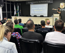 PCPR realiza nova etapa de curso de padronização para policiais civis no Verão Maior Paraná