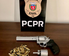 PCPR apreende arma de fogo e munições em Pato Branco