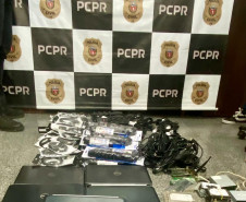 PCPR apreende equipamentos de informática que foram furtados Campo Largo