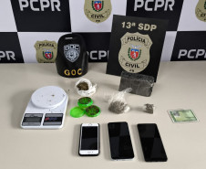 PCPR e GM prendem três homens em flagrante por tráfico de drogas em Ponta Grossa