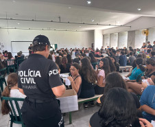 PCPR realiza palestra orientativa em combate a crimes sexuis em Pontal do Paraná 
