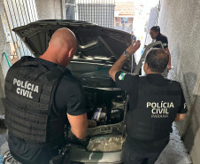 PCPR prende oito integrantes de grupo especializado em furtos e adulteração de veículos