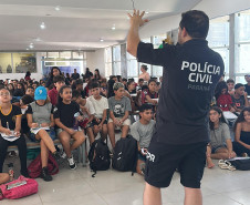 PCPR realiza palestra orientativa em combate a crimes sexuis em Pontal do Paraná 