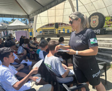 Ação conjunta das forças de segurança promove palestras e segurança em Guaraqueçaba