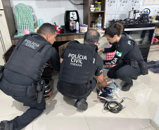 PCPR prende oito integrantes de grupo especializado em furtos e adulteração de veículos
